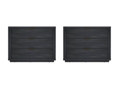 Evelyn 32" Nightstand 4.0 in Charcoal Grey (set of 2) - Ornate Home