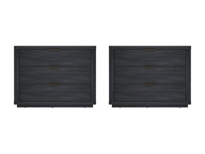 Evelyn 32" Nightstand 4.0 in Charcoal Grey (set of 2) - Ornate Home