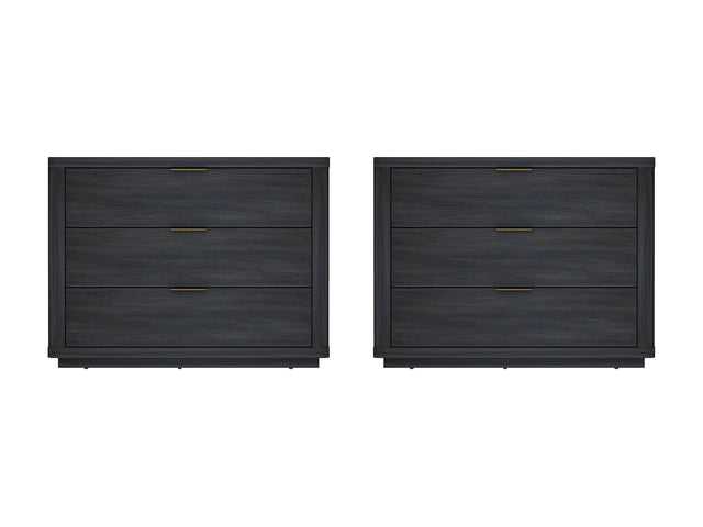 Evelyn 32" Nightstand 4.0 in Charcoal Grey (set of 2) - Ornate Home