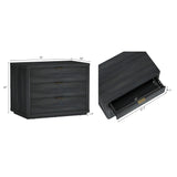 Evelyn 32" Nightstand 4.0 in Charcoal Grey (set of 2) - Ornate Home