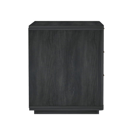 Evelyn 32" Nightstand 4.0 in Charcoal Grey (set of 2) - Ornate Home