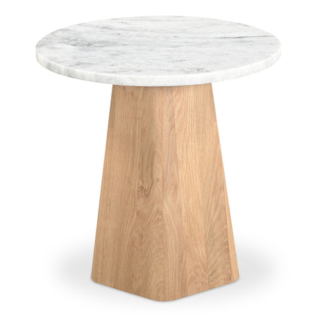 Evelyn Ashen Grey Marble Accent Table - Ornate Home