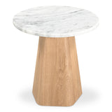Evelyn Ashen Grey Marble Accent Table - Ornate Home