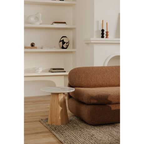 Evelyn Ashen Grey Marble Accent Table - Ornate Home