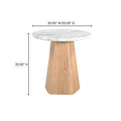 Evelyn Ashen Grey Marble Accent Table - Ornate Home