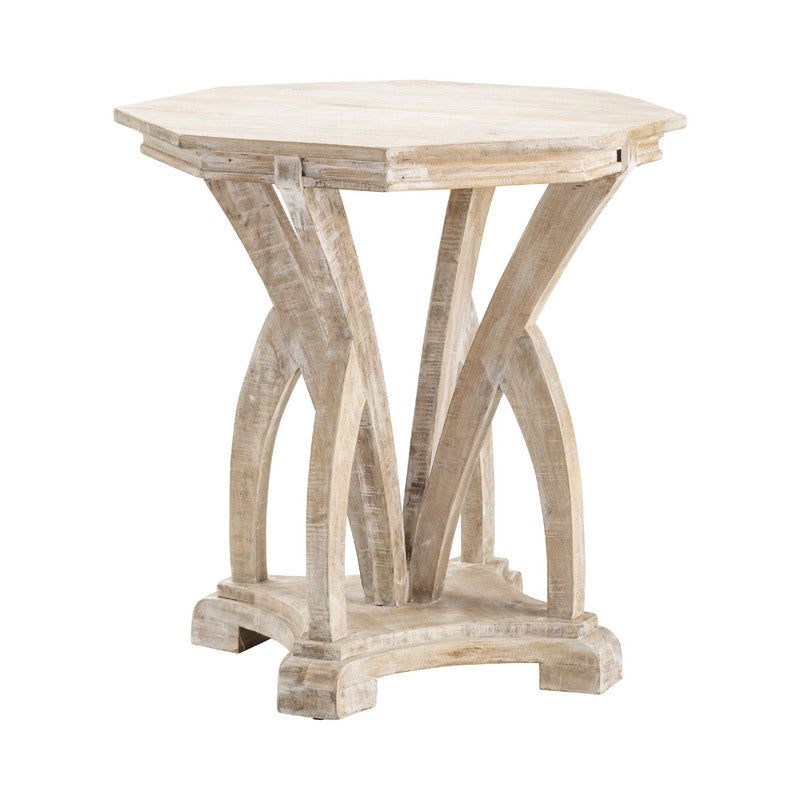 Evelyn Brown/White Accent Table - Ornate Home