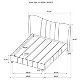Evelyn Ivory Upholstered Queen Panel Platform Bed - Ornate Home