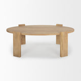 Evelyn Light Brown Oblong Coffee Table - Ornate Home