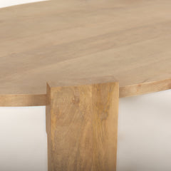Evelyn Light Brown Oblong Coffee Table - Ornate Home