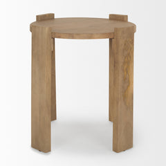 Evelyn Light Brown Round End/Side Table