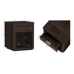 Evelyn Nightstand in Brown - Ornate Home