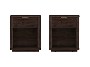Evelyn Nightstand in Brown (set of 2) - Ornate Home