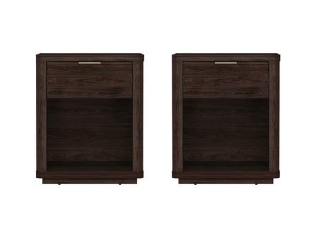 Evelyn Nightstand in Brown (set of 2) - Ornate Home