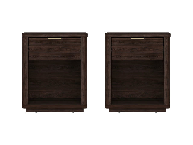 Evelyn Nightstand in Brown (set of 2) - Ornate Home