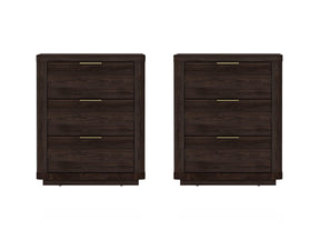 Evelyn Nightstand in Brown (set of 2) - Ornate Home