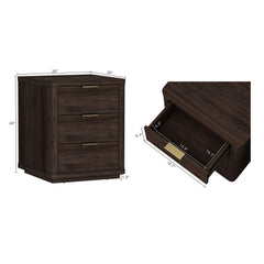 Evelyn Nightstand in Brown (set of 2) - Ornate Home