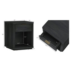 Evelyn Nightstand in Charcoal Grey - Ornate Home
