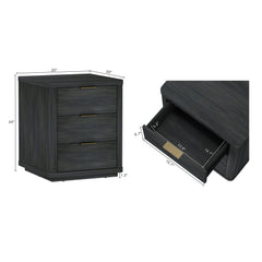 Evelyn Nightstand in Charcoal Grey - Ornate Home