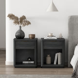 Evelyn Nightstand in Charcoal Grey (set of 2) - Ornate Home