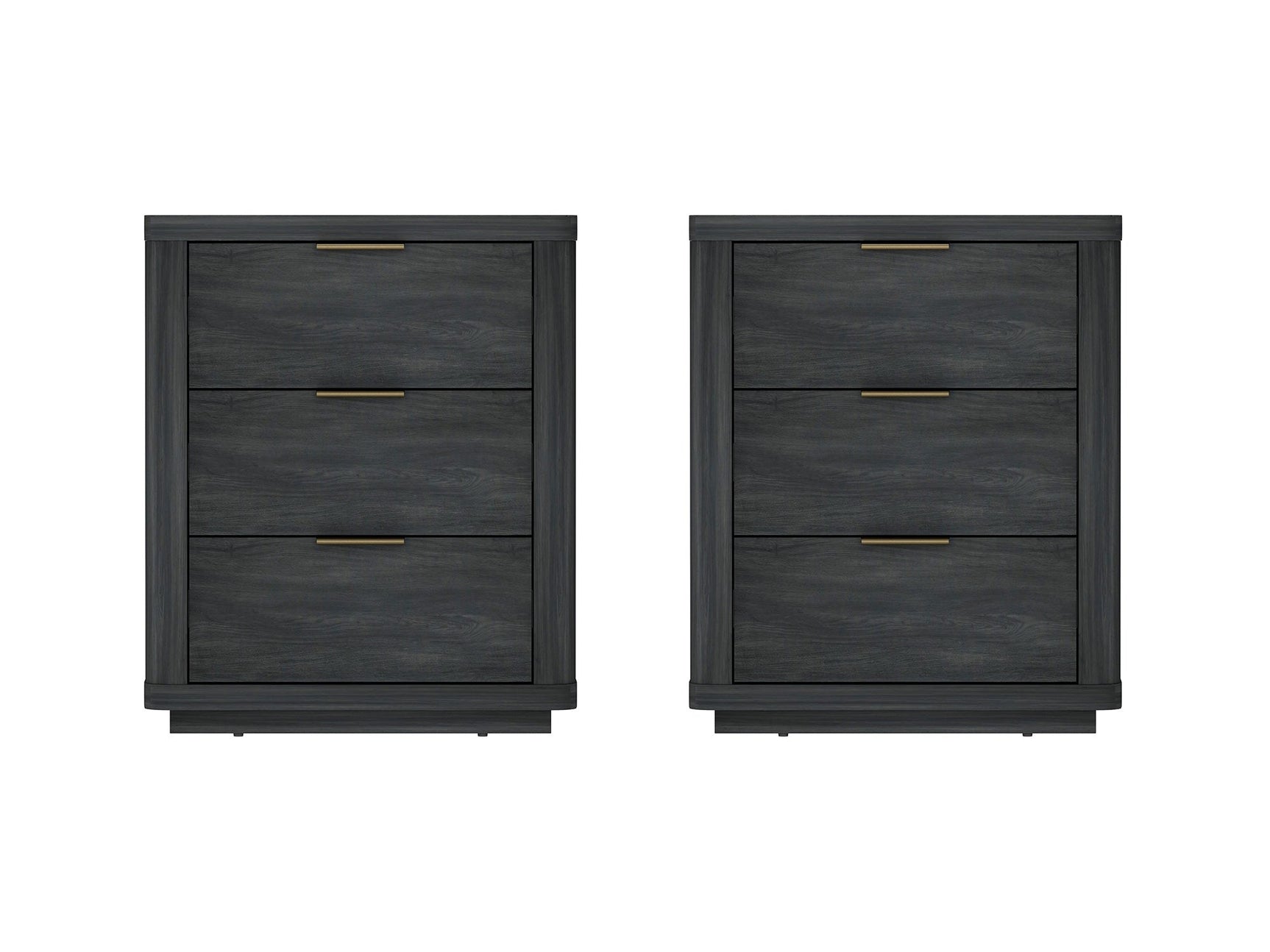 Evelyn Nightstand in Charcoal Grey (set of 2) - Ornate Home