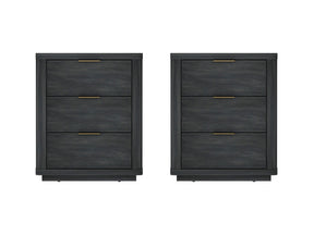 Evelyn Nightstand in Charcoal Grey (set of 2) - Ornate Home