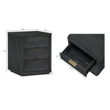 Evelyn Nightstand in Charcoal Grey (set of 2) - Ornate Home