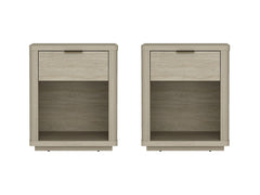 Evelyn Nightstand in Natural (set of 2) - Ornate Home