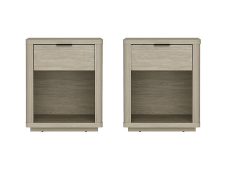 Evelyn Nightstand in Natural (set of 2) - Ornate Home