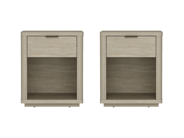 Evelyn Nightstand in Natural (set of 2) - Ornate Home