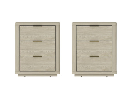 Evelyn Nightstand in Natural (set of 2) - Ornate Home