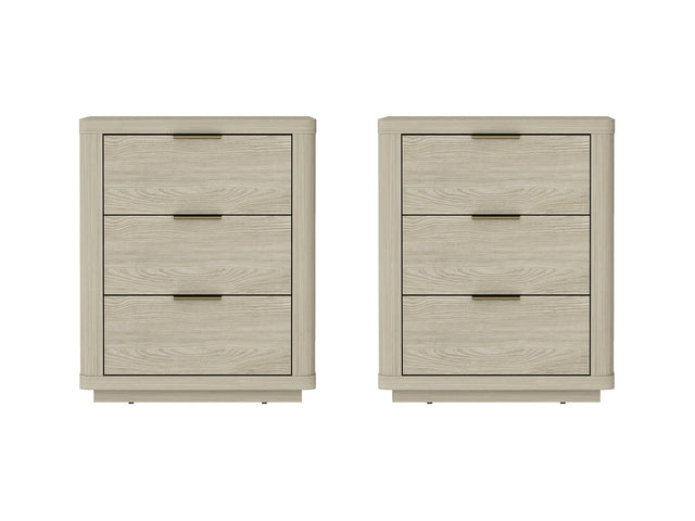 Evelyn Nightstand in Natural (set of 2) - Ornate Home