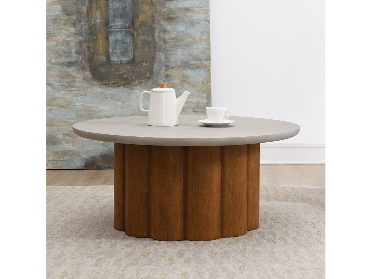 Evelyn Walnut Coffee Table - Ornate Home