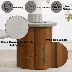 Evelyn Walnut End Table - Ornate Home