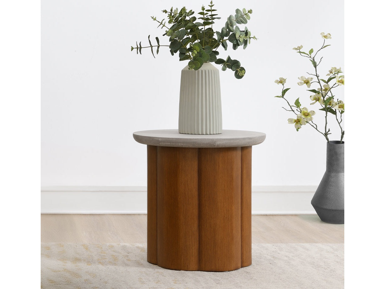 Evelyn Walnut End Table - Ornate Home