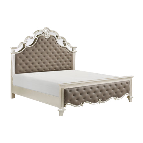 Ever Champagne 4-piece Queen Bedroom Set - Ornate Home