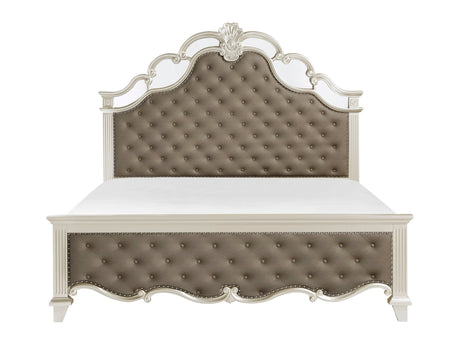 Ever Champagne Queen Bed - Ornate Home
