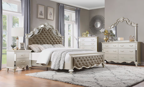Ever Champagne Queen Bed - Ornate Home