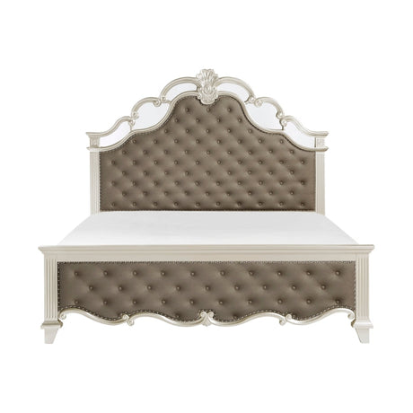 Ever Champagne Queen Bed - Ornate Home