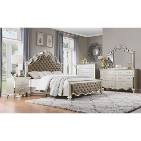 Ever Champagne Queen Bed - Ornate Home