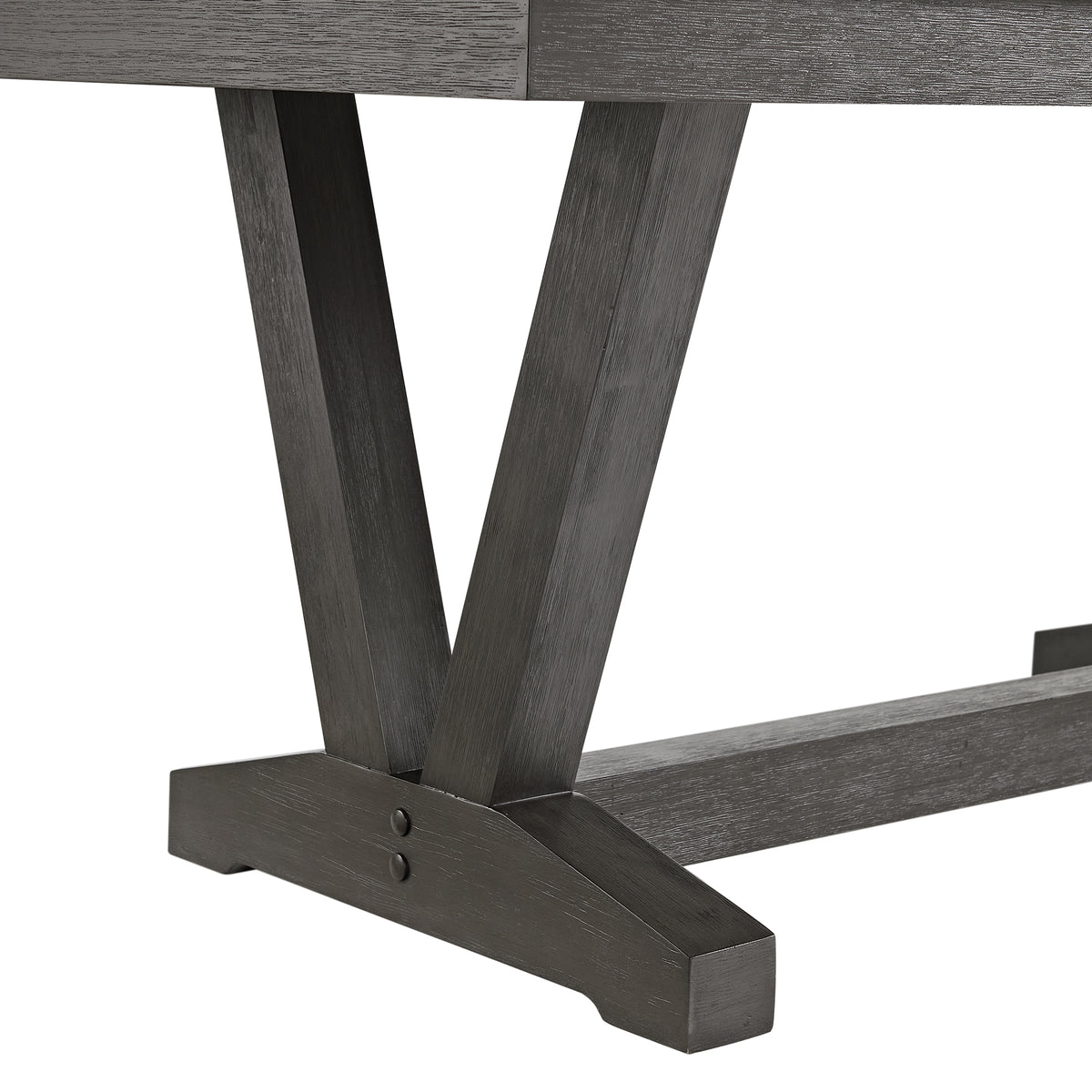 Everdeen Charcoal/White 7-Piece Dining Set - Ornate Home