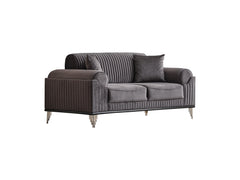 Everest Grey Convertible Loveseat - Ornate Home