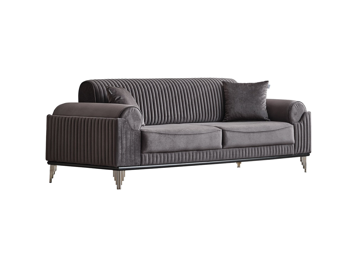Everest Grey Convertible Sofa - Ornate Home