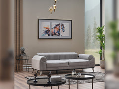 Everest Light Grey 3-pieces (Sofa & Loveseat & Chair) Living Room Set - Ornate Home