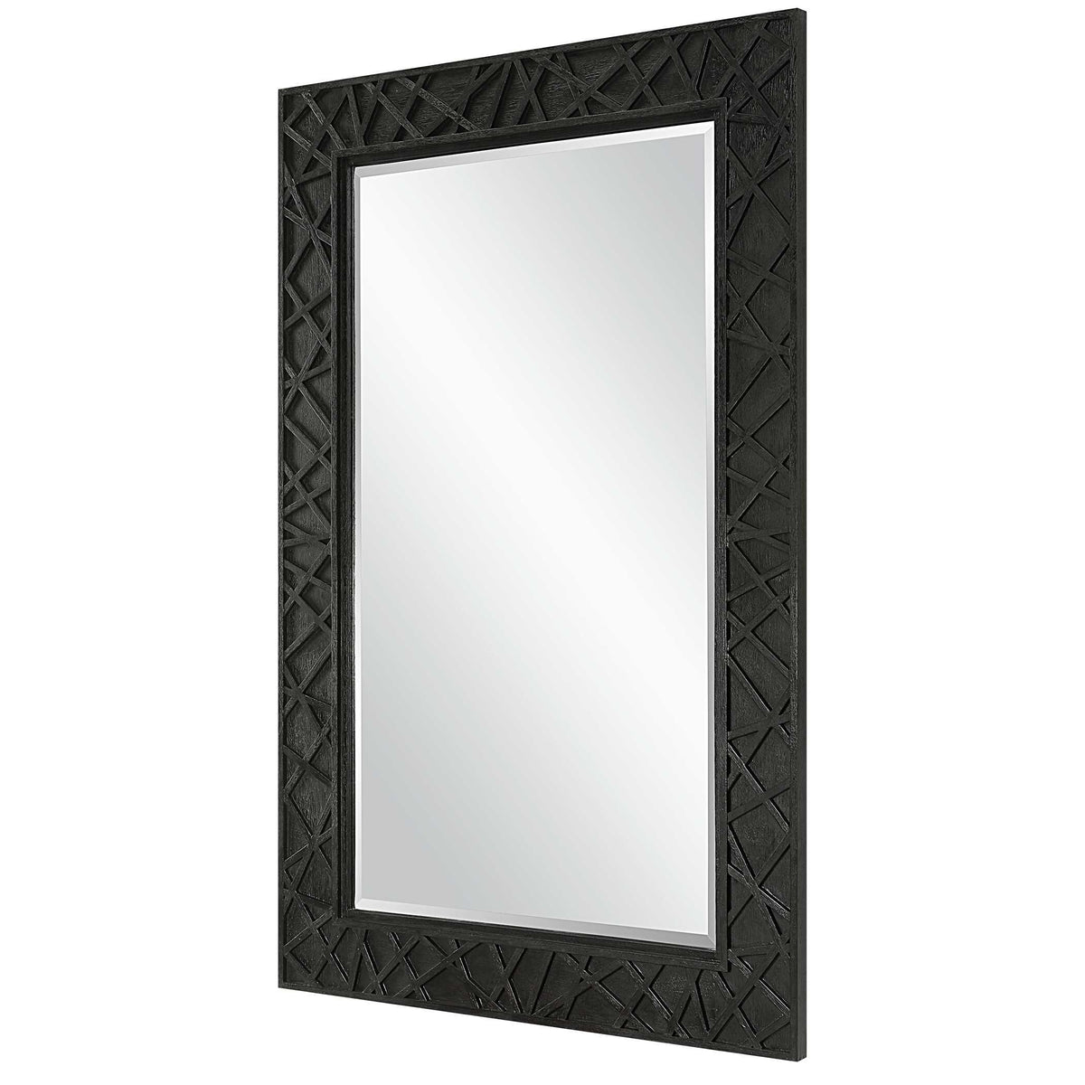 Everest Satin Black Mirror - Ornate Home