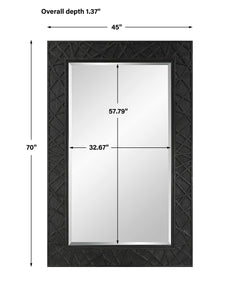 Everest Satin Black Mirror - Ornate Home