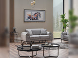 Everest Light Grey 3-pieces (Sofa & Loveseat & Chair) Living Room Set