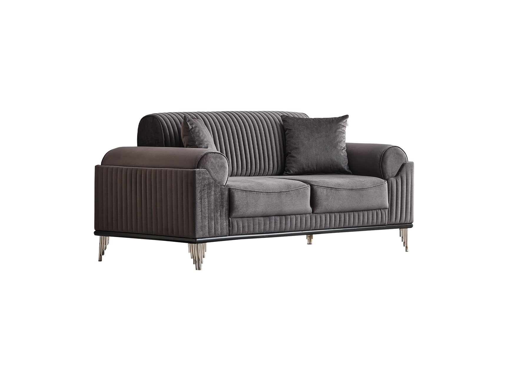 Everest Grey Convertible Loveseat