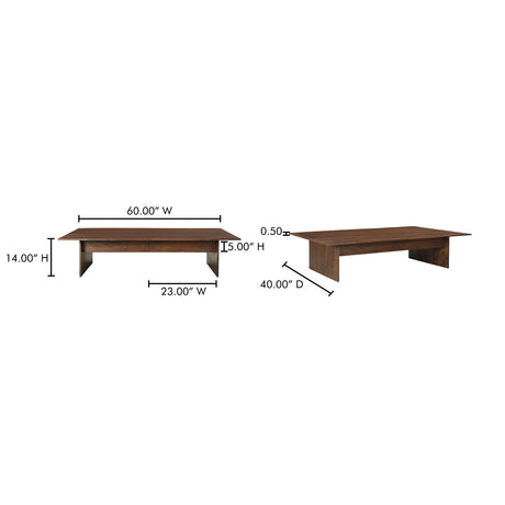 Everett Dark Brown Coffee Table - Ornate Home