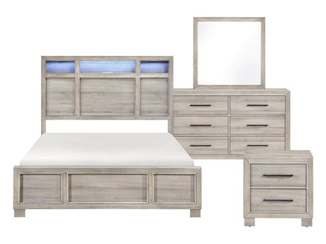 Everett Gray 4-Piece Queen Bedroom Set - Ornate Home