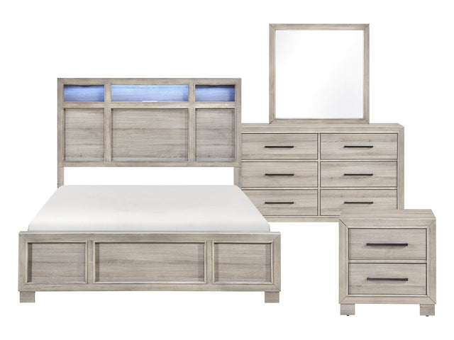 Everett Gray 4-Piece Queen Bedroom Set - Ornate Home
